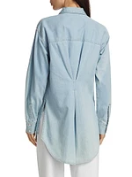 Maya Chambray Button-Front Shirt