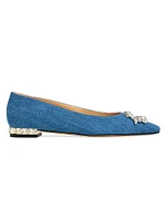 Aurum Denim Ballet Flats