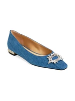 Aurum Denim Ballet Flats