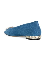 Aurum Denim Ballet Flats