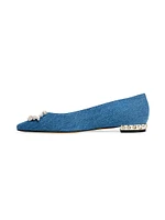 Aurum Denim Ballet Flats