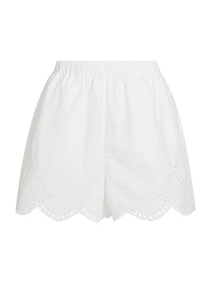 Aurora Eyelet Cotton Shorts