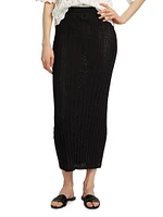 Dera Pointelle Knit Maxi Skirt