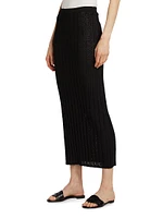 Dera Pointelle Knit Maxi Skirt