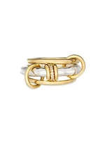 Gemini Vulcan 18K Yellow Gold, Sterling Silver & 0.09 Diamond Three-Band Ring