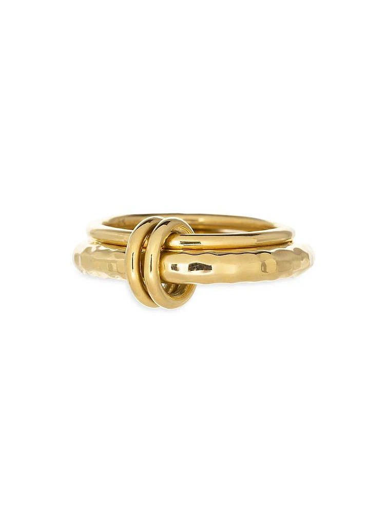 Agon Vulcan 18K Yellow Gold Two-Band Ring