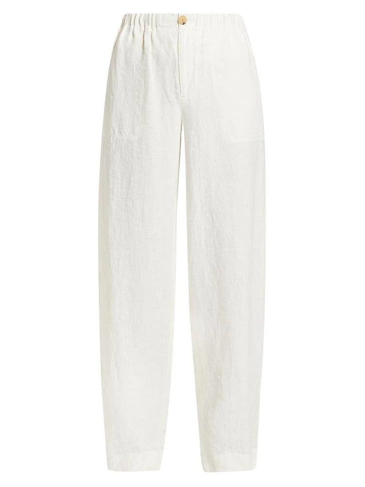 Utility Hemp Straight-Leg Pants