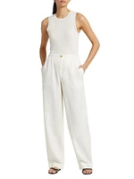 Utility Hemp Straight-Leg Pants