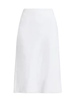 Easy Slip Linen-Blend Skirt