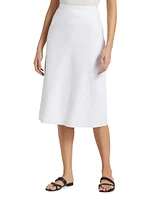 Easy Slip Linen-Blend Skirt