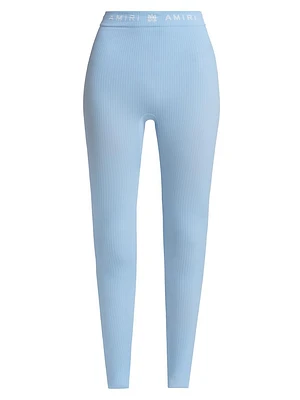 Logo Ribbed Leggings