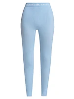 Logo Ribbed Leggings