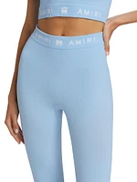 Logo Ribbed Leggings