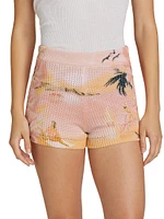 Resort Club Cotton Waffle-Knit Shorts