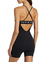 Logo Ribbed Romper