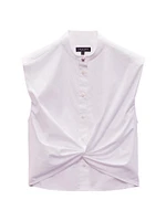 Louisa Sleeveless Poplin Shirt