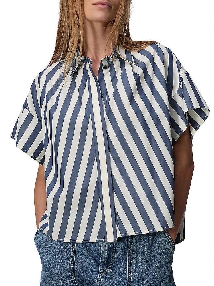 Martha Striped Poplin Shirt