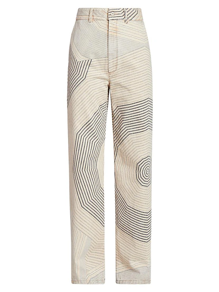 LOEWE x Paula's Ibiza Baggy Swirled Jeans