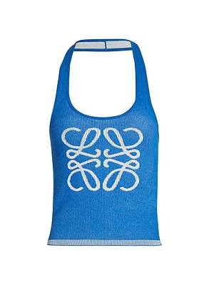 LOEWE x Paula's Ibiza Logo Knit Halter Tank