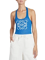 LOEWE x Paula's Ibiza Logo Knit Halter Tank