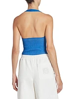 LOEWE x Paula's Ibiza Logo Knit Halter Tank