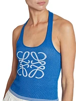 LOEWE x Paula's Ibiza Logo Knit Halter Tank