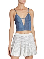 LOEWE x Paula's Ibiza Strappy Cotton Chambray Top