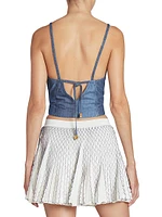 LOEWE x Paula's Ibiza Strappy Cotton Chambray Top