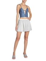 LOEWE x Paula's Ibiza Strappy Cotton Chambray Top