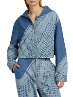 LOEWE x Paula's Ibiza Printed Denim Hooded Jacket