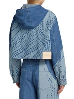 LOEWE x Paula's Ibiza Printed Denim Hooded Jacket