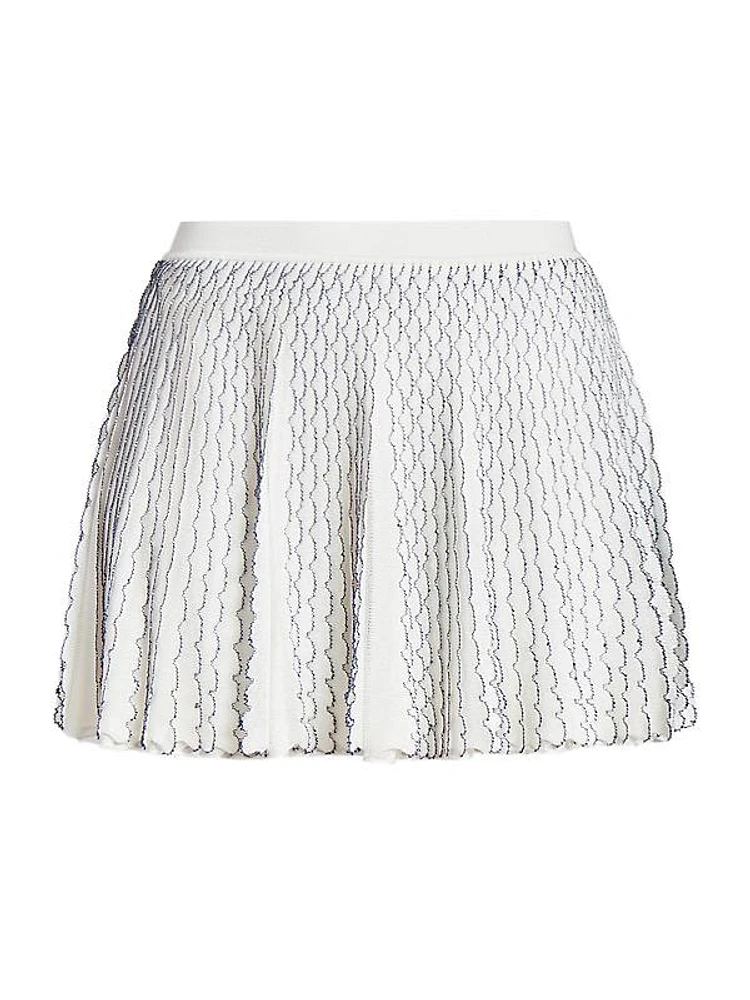 LOEWE x Paula's Ibiza Scalloped Knit Miniskirt