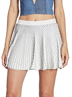 LOEWE x Paula's Ibiza Scalloped Knit Miniskirt