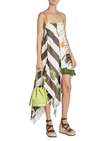 LOEWE x Paula's Ibiza Asymmetric Silk-Blend Midi-Dress