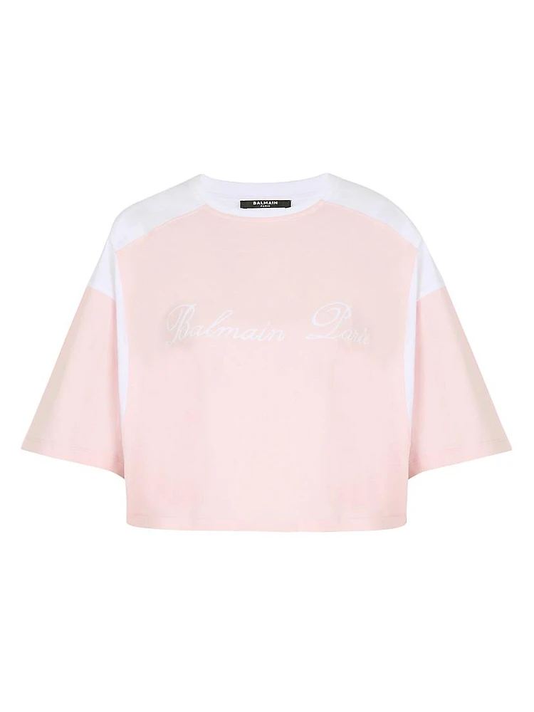 Logo Colorblock Cropped T-Shirt