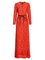 Ida Lace Belted Maxi Dress