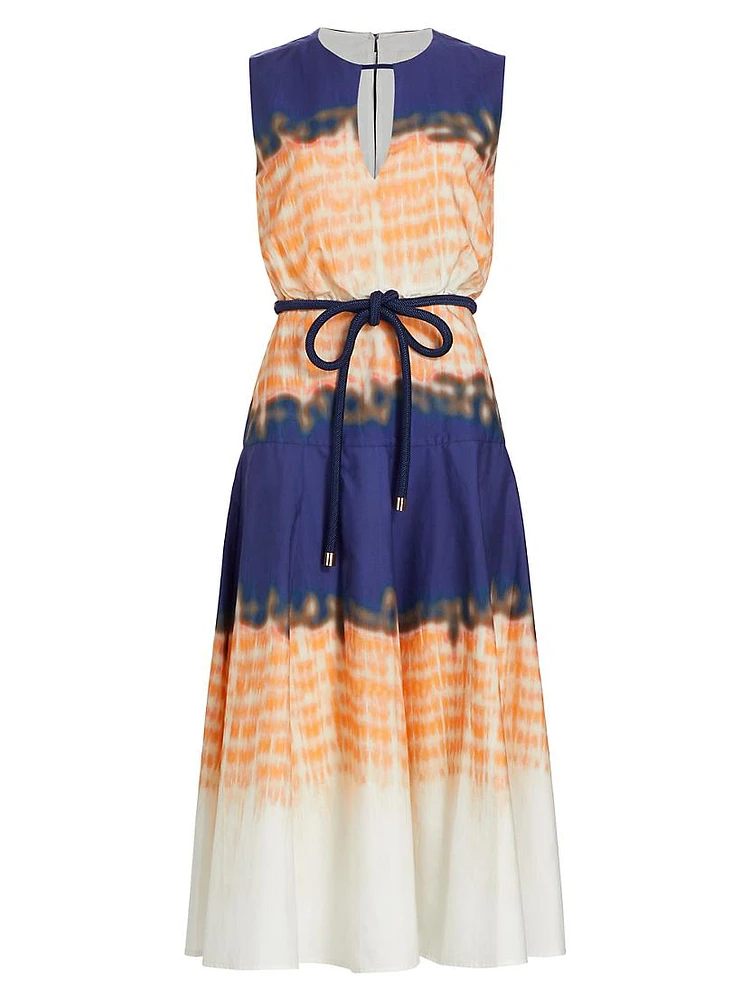 Bora Cotton Tie-Dye Midi-Dress