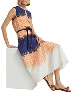 Bora Cotton Tie-Dye Midi-Dress