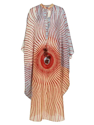 Elea Silk Sunburst Caftan