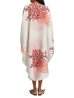 Elea Silk Coral Print Tunic Dress