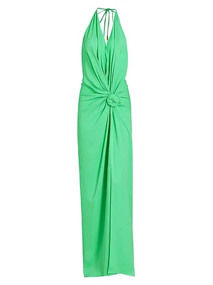 Jazmin Knotted Halter Maxi Dress