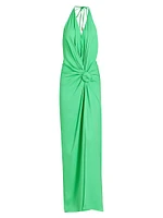 Jazmin Knotted Halter Maxi Dress