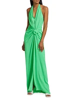 Jazmin Knotted Halter Maxi Dress