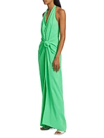 Jazmin Knotted Halter Maxi Dress