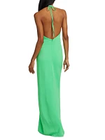 Jazmin Knotted Halter Maxi Dress