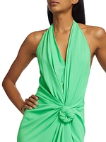 Jazmin Knotted Halter Maxi Dress