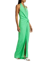 Jazmin Knotted Halter Maxi Dress