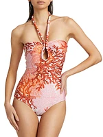 Frazer Branch Halter One-Piece Swimsuit