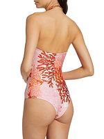 Frazer Branch Halter One-Piece Swimsuit