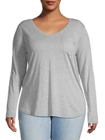 V-Neck Long-Sleeve T-Shirt